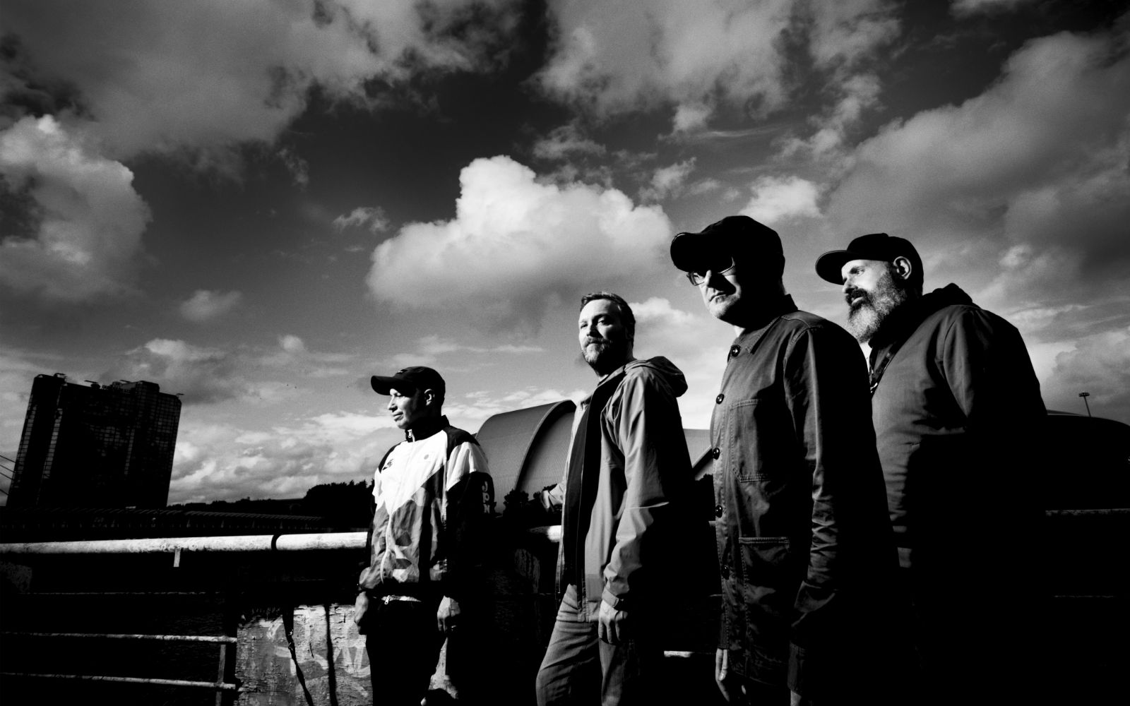 Mogwai black and white band photo